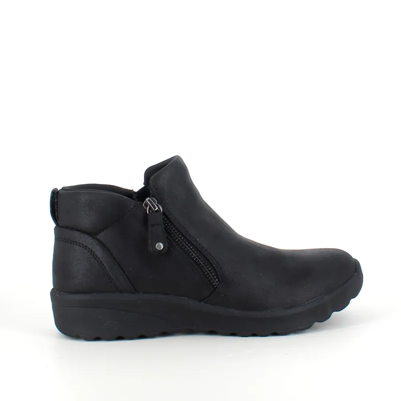 Skechers Kort Støvle Dame|Sorte Støvletter*Elegant sort støvlet med meomory foam fra