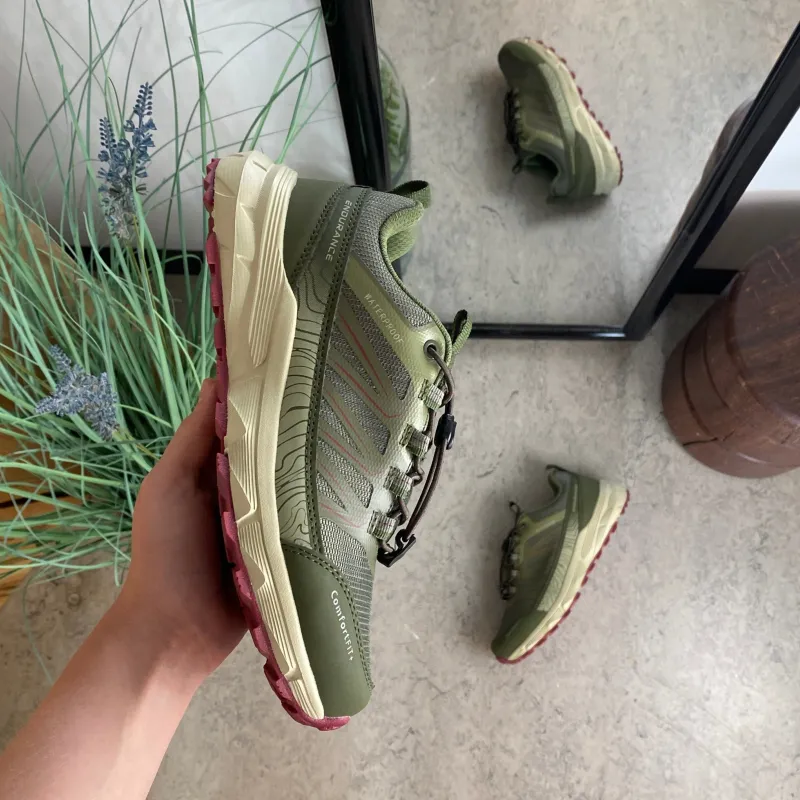 Endurance Vandresko Og Sandaler|Overgangssko*vandtæt sko i grøn med stødabsorberende sål