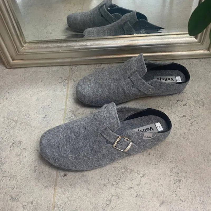 Sygeplejebutikken Sko På Tilbud*Filtsko slip on i lys grå