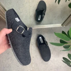 Sygeplejebutikken Sko På Tilbud*Filtsko slip on i mørkgrå