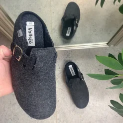 Sygeplejebutikken Sko På Tilbud*Filtsko slip on i mørkgrå