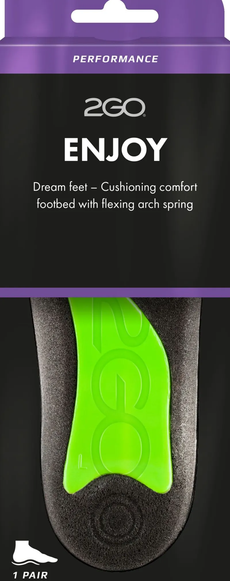 2Go Såler*støddæmpende 3/4 sål