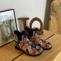 Green Comfort Gummistøvler|Sko Med Ekstra Svangstøtte*gummistøvle i blomsterprint med svangstøtte