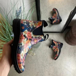 Green Comfort Gummistøvler|Sko Med Ekstra Svangstøtte*gummistøvle i blomsterprint med svangstøtte