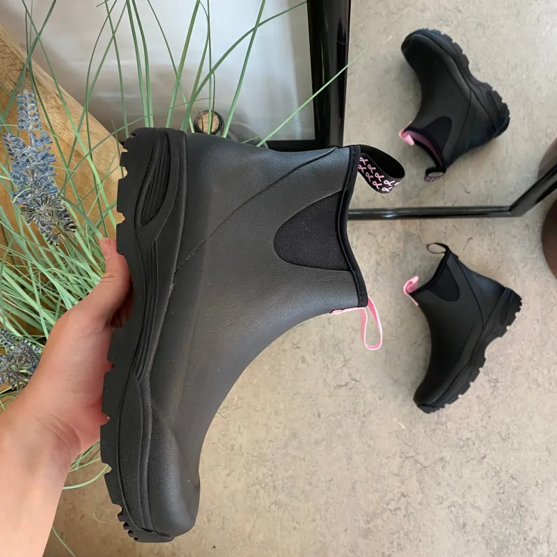 Green Comfort Gummistøvler|Kort Støvle Dame*gummistøvle med Støt Brysterne detaljer