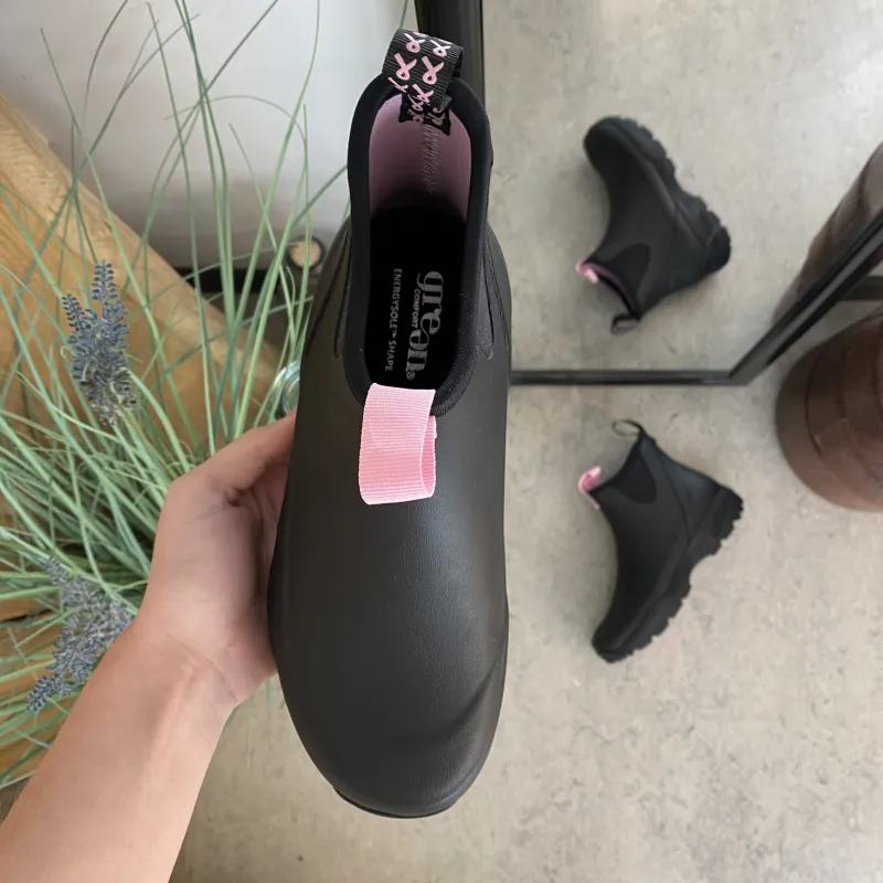 Green Comfort Gummistøvler|Kort Støvle Dame*gummistøvle med Støt Brysterne detaljer