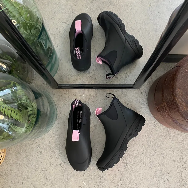 Green Comfort Gummistøvler|Kort Støvle Dame*gummistøvle med Støt Brysterne detaljer