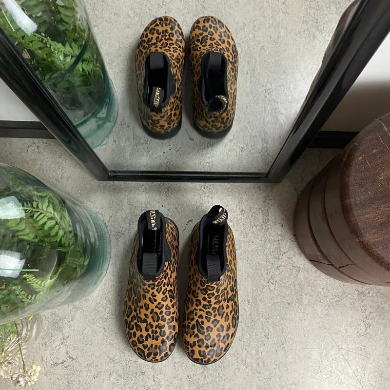 Green Comfort Gummistøvler|Sko Med Ekstra Svangstøtte*gummistøvle i leopardprint med svangstøtte