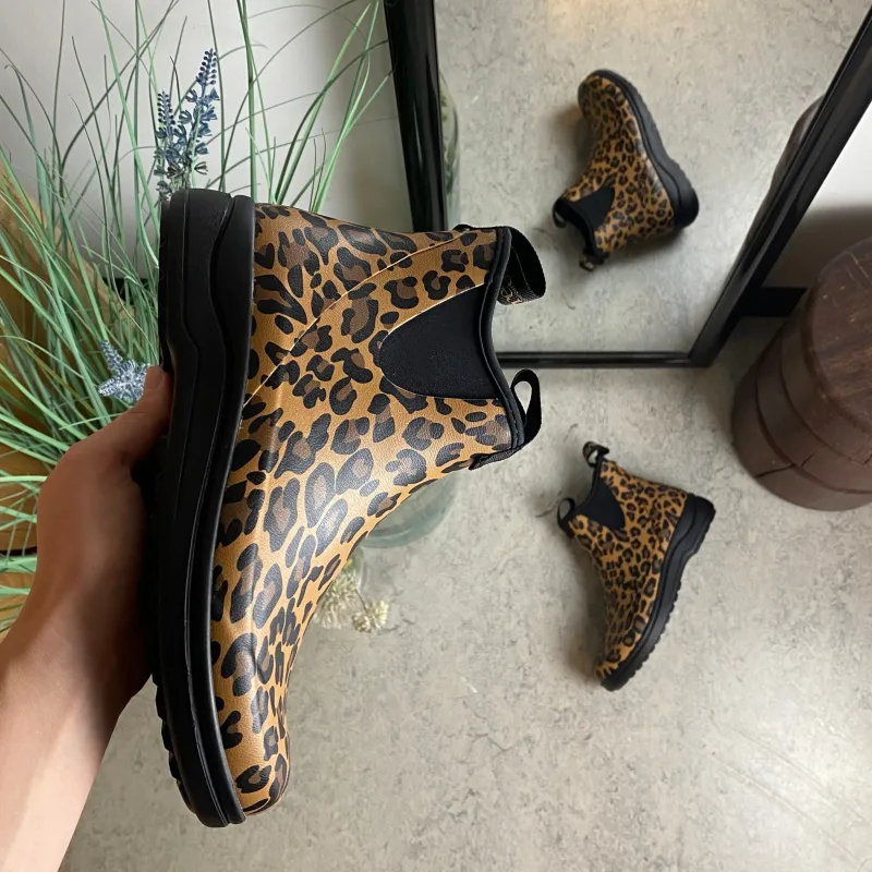 Green Comfort Gummistøvler|Sko Med Ekstra Svangstøtte*gummistøvle i leopardprint med svangstøtte