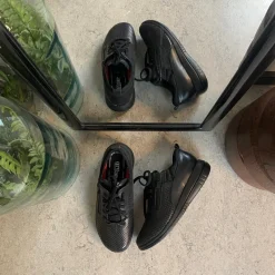 Green Comfort Stødabsorberende Sko|Sko Til Brede Fødder*sko i sort med bred pasform og lynlås