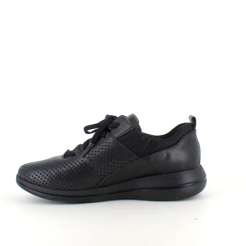 Green Comfort Stødabsorberende Sko|Sko Til Brede Fødder*sko i sort med bred pasform og lynlås