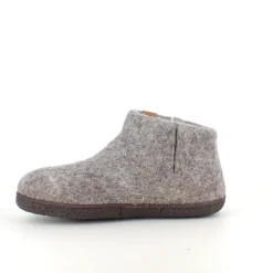 Green Comfort Hjemmesko|Sko Til Brede Fødder Og Høj Vrist*uld hjemmesko med rågummi bund og Støt Brysterne logo