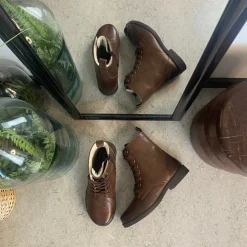 Green Comfort Vinterstøvler Damer|Overgangssko*vinterstøvle med uldfor i brun