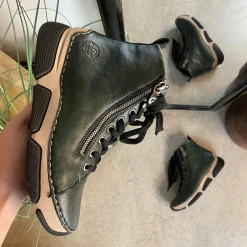 Rieker Kort Støvle Dame|Grønne Støvler*Grøn støvle med god stødabsorbering