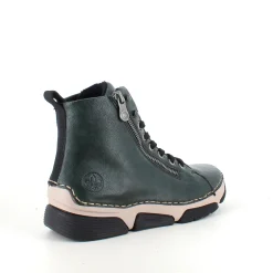 Rieker Kort Støvle Dame|Grønne Støvler*Grøn støvle med god stødabsorbering