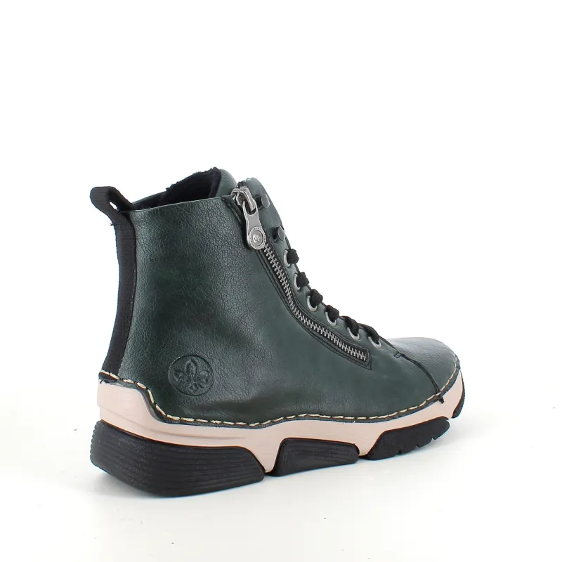 Rieker Kort Støvle Dame|Grønne Støvler*Grøn støvle med god stødabsorbering