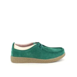 Sygeplejebutikken Sko På Tilbud*Grøn ruskindssko med rågummisål