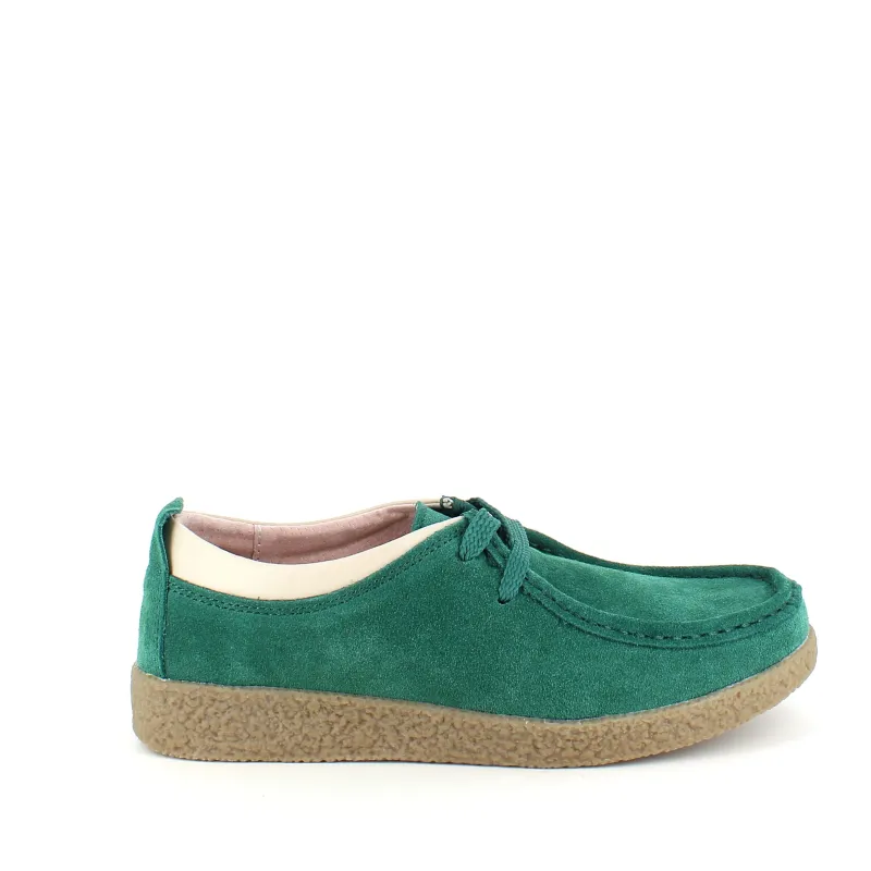 Sygeplejebutikken Sko På Tilbud*Grøn ruskindssko med rågummisål