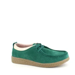 Sygeplejebutikken Sko På Tilbud*Grøn ruskindssko med rågummisål