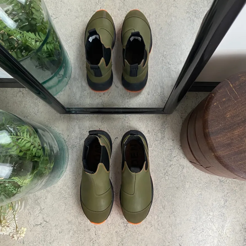 Woden Gummistøvler|Grønne Støvler*Grøn gummistøvle med svangstøtte