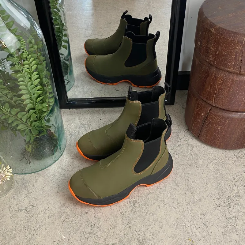 Woden Gummistøvler|Grønne Støvler*Grøn gummistøvle med svangstøtte