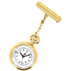 Sygeplejebutikken Gaver Til Sundhedspersonalet*Guldtonet sygeplejeur med dato i urskiven