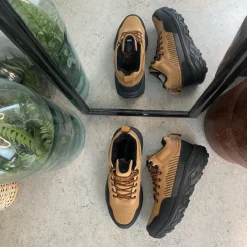 Sygeplejebutikken Herresko Og Sandaler|Herresko Og Sandaler*Herre ankelstøvle i lysebrun PU med snørebånd, let for og stødabsorberende EVA-sål