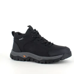 Sygeplejebutikken Herresko Og Sandaler|Herresko Og Sandaler*Herre ankelstøvle i sort PU med varmt for, snørebånd og KAT-TEX – robust gummisål