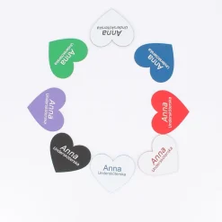 Sygeplejebutikken Navneskilte*Hjerte navneskilt med magnet på bagsiden