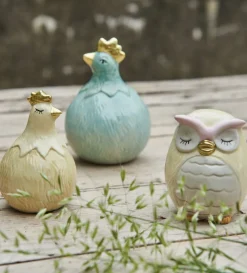 Speedtsberg Gaver Til Sundhedspersonalet*Håndmalet ugle i keramik – Smukt design i gul og rosa