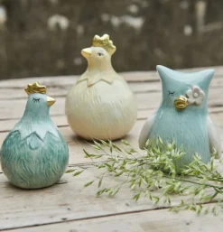 Speedtsberg Gaver Til Sundhedspersonalet*Håndmalet ugle i keramik – Aqua-blå dekoration