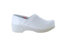 Sanita Clogs|Træsko Dame Modeller*Hvid fleksibel -træsko med hælkappe.