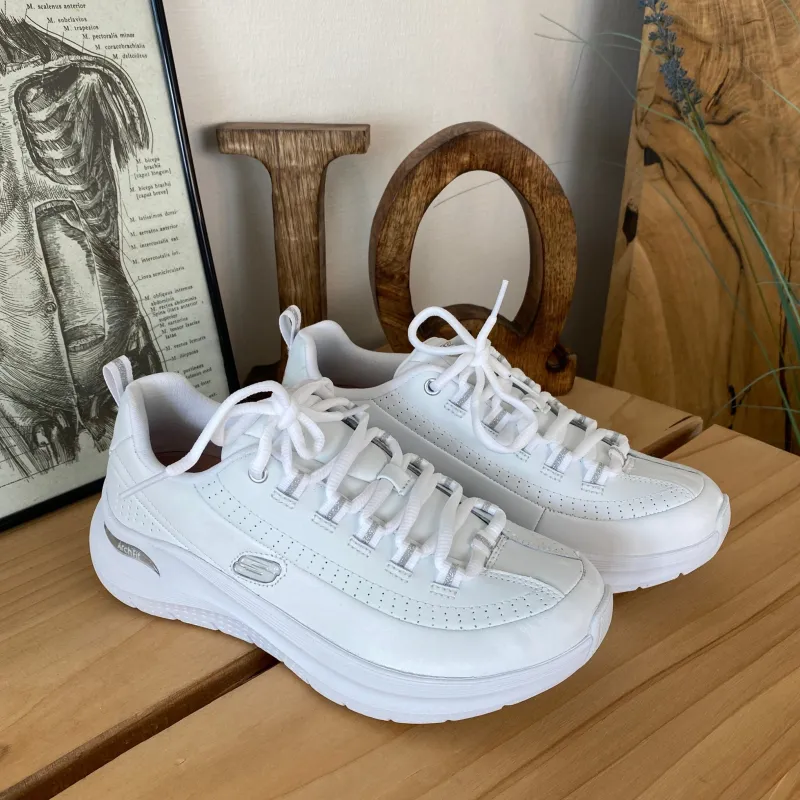 Skechers Leddegigt|Hælsporer*Hvid med glat skind overflade