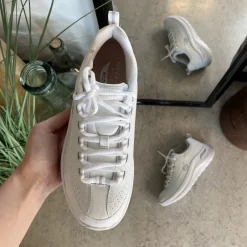 Skechers Leddegigt|Hælsporer*Hvid med glat skind overflade