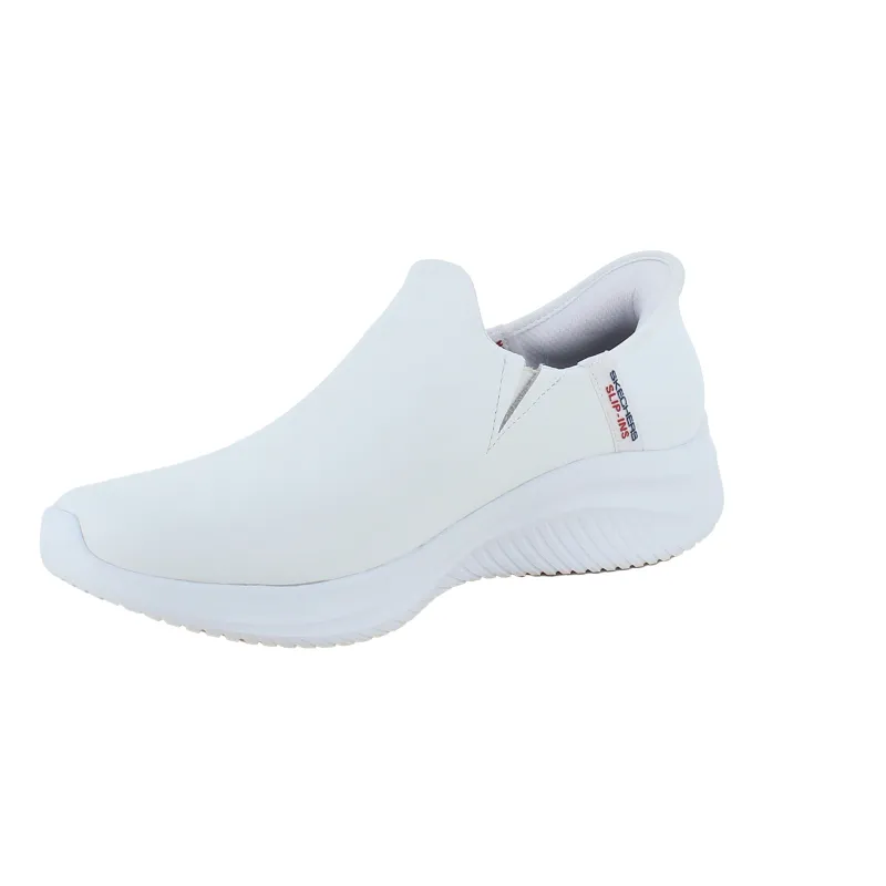 Skechers Leddegigt|Hælsporer*Hvid skind slip-in sko fra