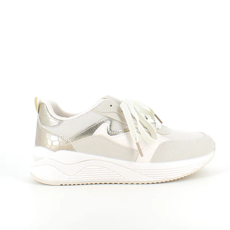 Sygeplejebutikken Sko På Tilbud*Hvid sommersko med sølv effekter