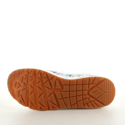 Skechers Hælsporer|Platfodet*Hvide sko med flotte hjertedetaljer