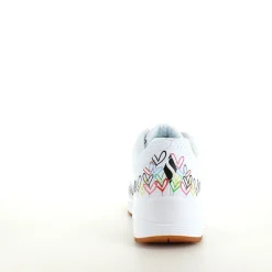 Skechers Hælsporer|Platfodet*Hvide sko med flotte hjertedetaljer