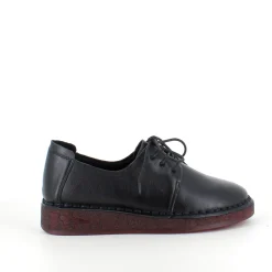 Sygeplejebutikken Stødabsorberende Sko*Klassisk sort snøresko i glat skind med udtagelig indersål & fleksibel gummisål