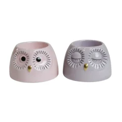 Speedtsberg Gaver Til Sundhedspersonalet*Kloge ugler, Fyrfadsstager 5 x 8cm, lilla