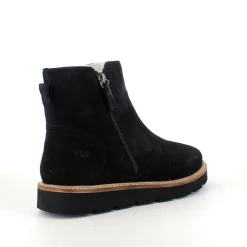 Green Comfort Kort Støvle Dame|Sorte Støvletter*Komfortabel vinterstøvle med uldfoer.