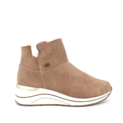 Remonte Kort Støvle Dame|Billige Vinter Støvler*Kort brun støvle med uldfoer og god bredde