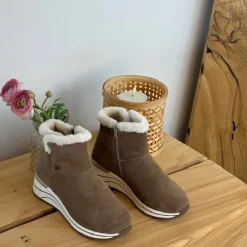 Remonte Kort Støvle Dame|Billige Vinter Støvler*Kort brun støvle med uldfoer og god bredde