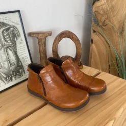 Green Comfort Kort Støvle Dame|Vinterstøvler Damer*Kort støvle i brun skind fra