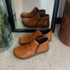 Green Comfort Kort Støvle Dame|Vinterstøvler Damer*Kort støvle i brun skind fra