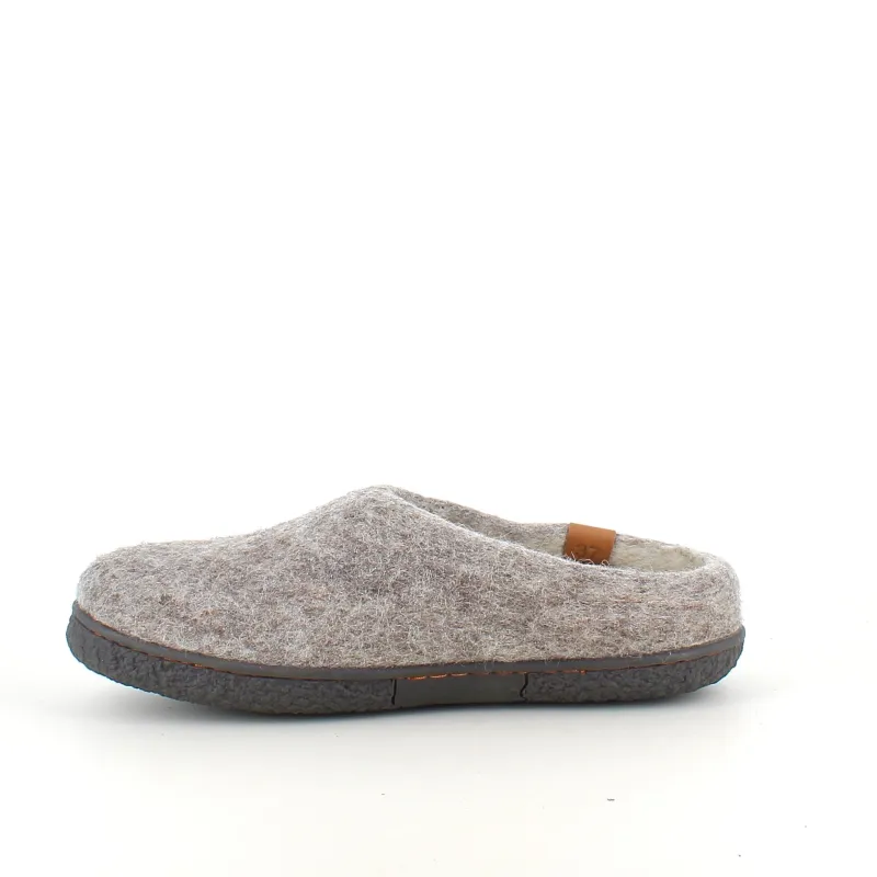 Green Comfort Hjemmesko|Sko Til Brede Fødder Og Høj Vrist*Lav uld hjemmesko med rågummisål og Støt Brysterne logo