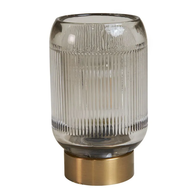 Speedtsberg Gaver Til Sundhedspersonalet*LED-lampe med riller – Moderne og elegant i gråt glas