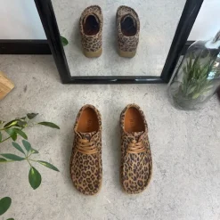 Nature Footwear Sommersko Dame|Overgangssko*Leopard ruskindssko fra Nature