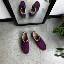 Sygeplejebutikken Sko På Tilbud*Lilla ruskindssko med rågummisål