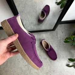 Sygeplejebutikken Sko På Tilbud*Lilla ruskindssko med rågummisål